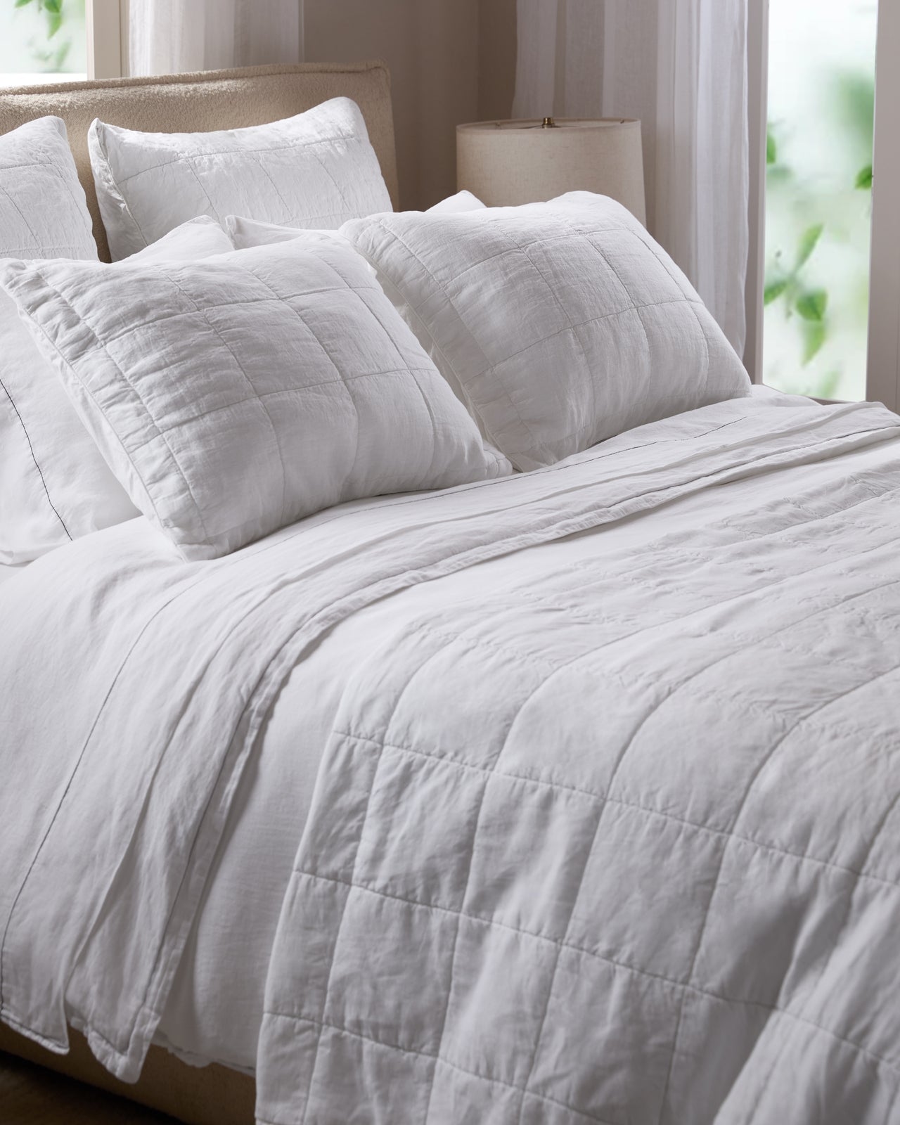 Linen Box Quilt (White)