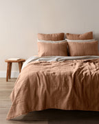 Linen Box Quilted Euro Sham (Adobe)