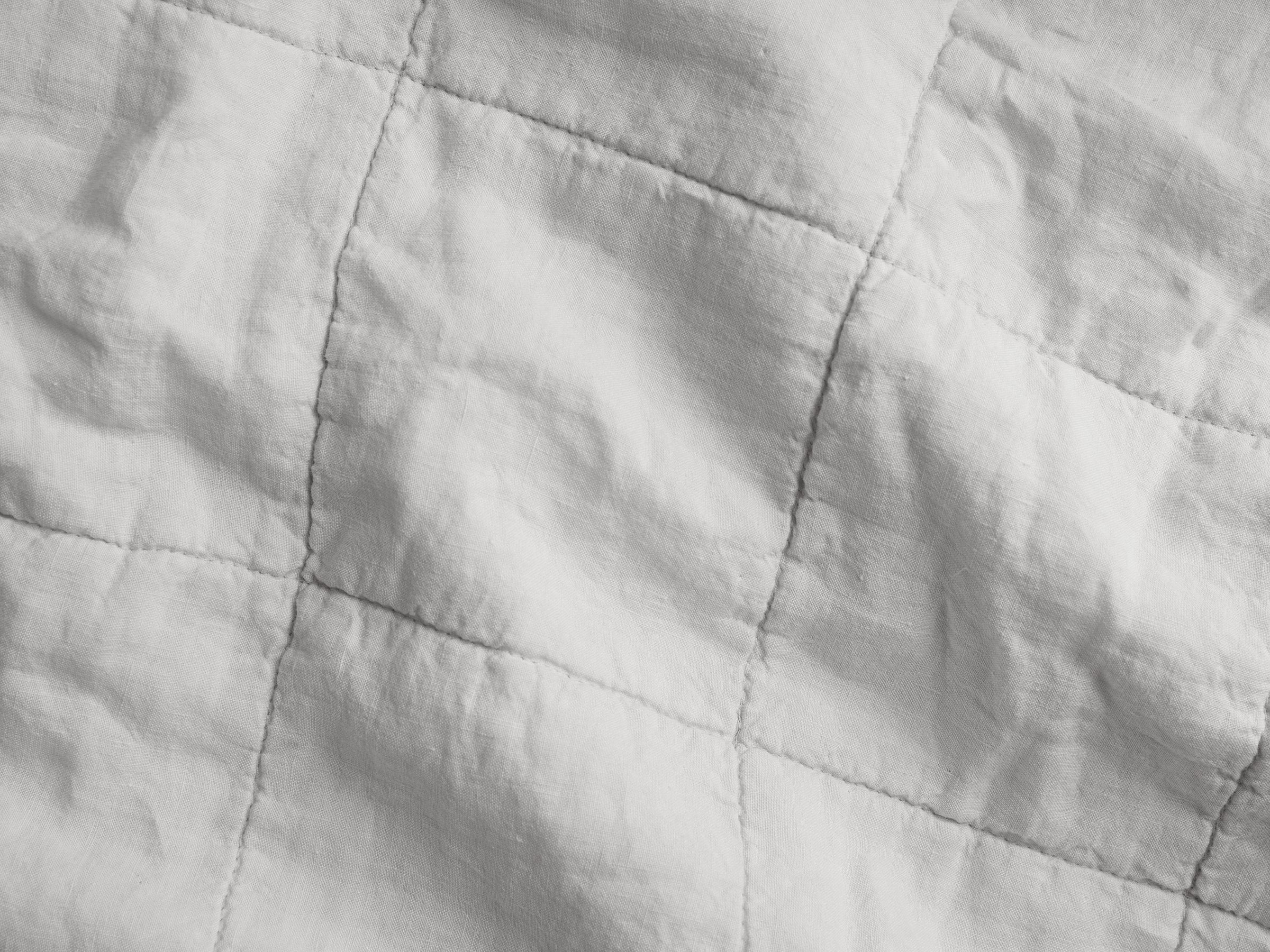 Linen Box Quilted Sham Set - FINAL SALE (Fog)