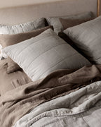 Linen Box Quilted Euro Sham (Pebble)