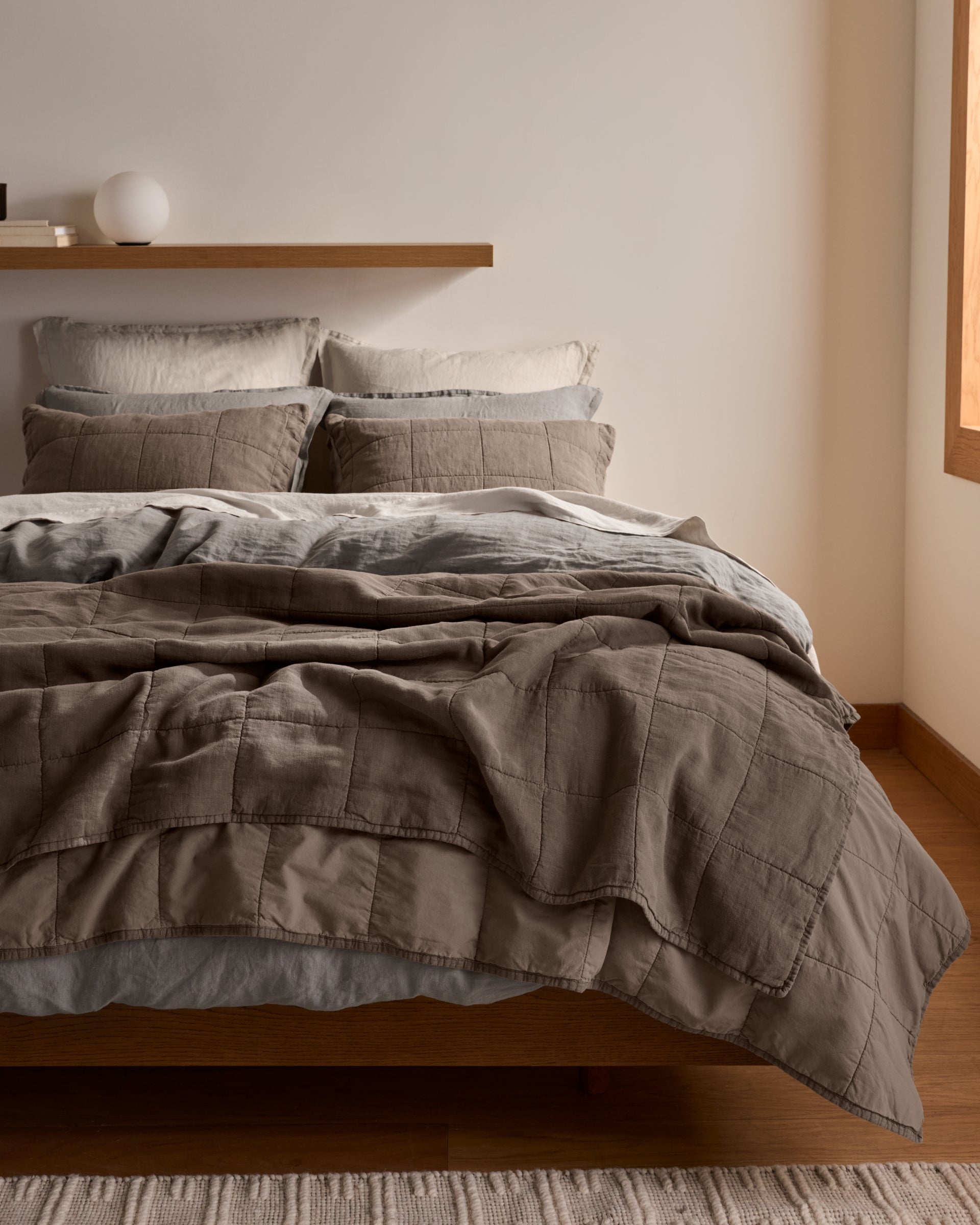Linen Box Quilt (Warm Grey)