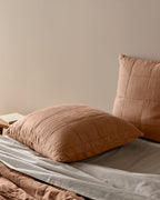 Linen Box Quilted Euro Sham (Adobe)