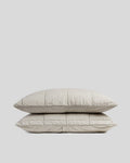 Linen Box Quilted Sham Set (Bone)