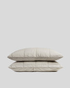 Linen Box Quilted Sham Set (Bone)