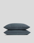 Linen Box Quilted Sham Set (Dusk)