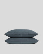 Linen Box Quilted Sham Set (Dusk)