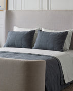 Linen Box Quilted Sham Set (Dusk)