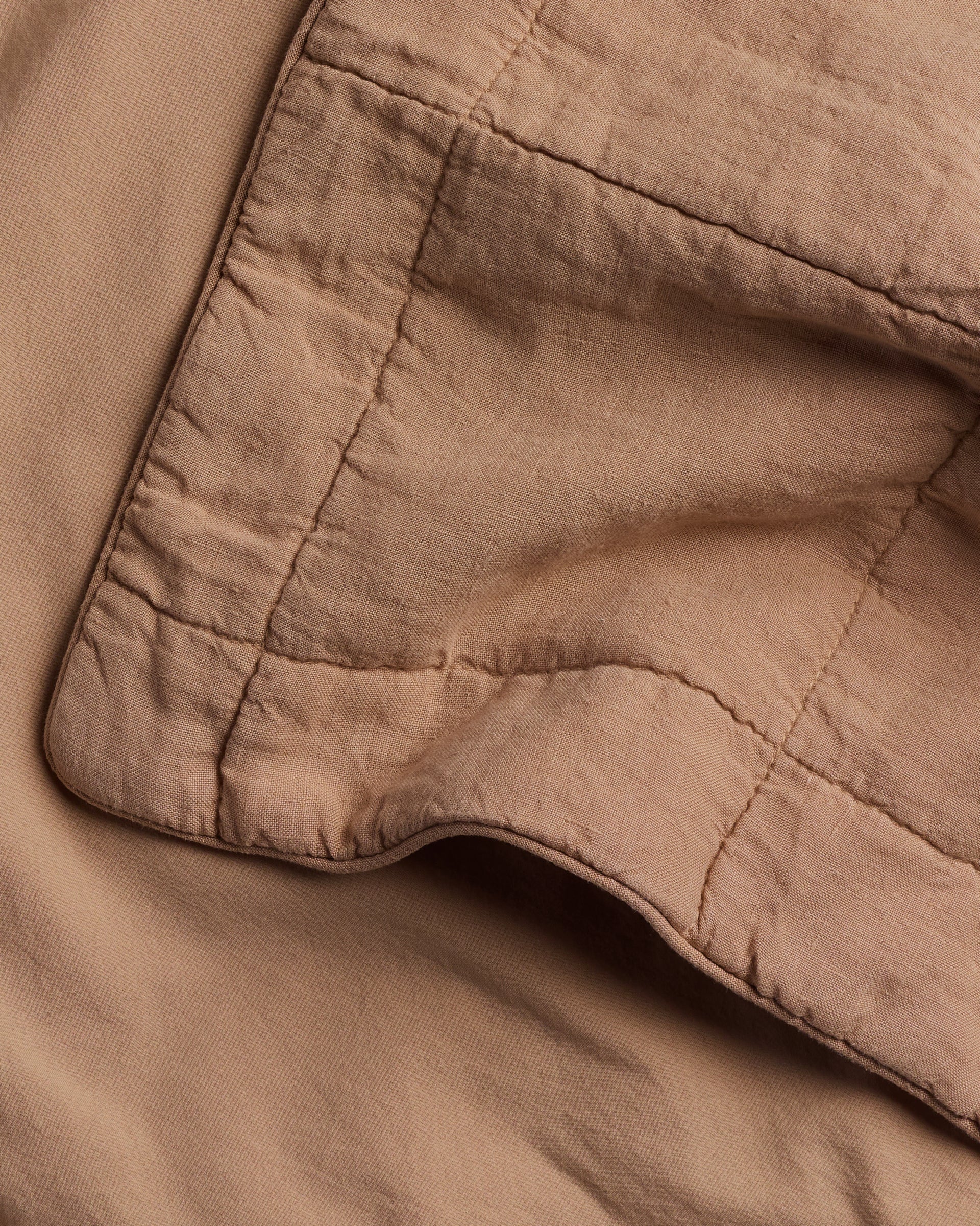 Linen Box Quilted Euro Sham (Adobe)