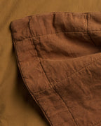 Linen Box Quilted Euro Sham (Tobacco)