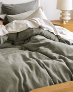 Linen Duvet Cover (Moss)