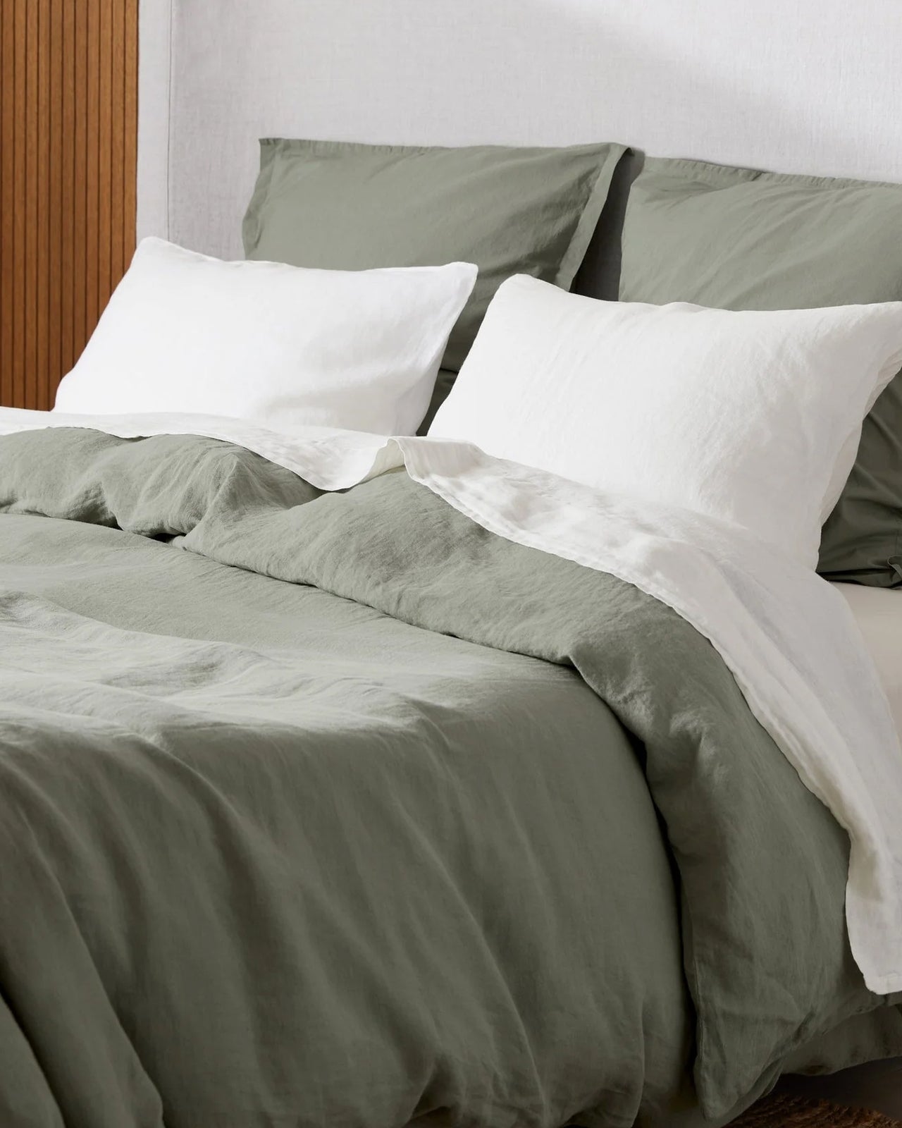 Linen Duvet Cover (Moss)