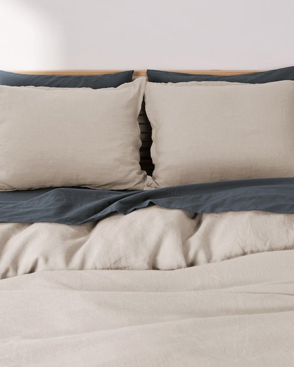 Linen Duvet Cover Set - Bone K/CK
