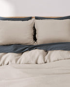 Linen Duvet Cover Set - Bone K/CK