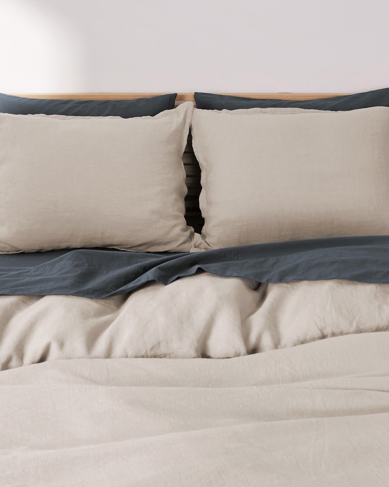 Linen Duvet Cover Set - Bone K/CK