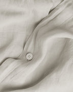 Linen Duvet Cover Set - Bone K/CK