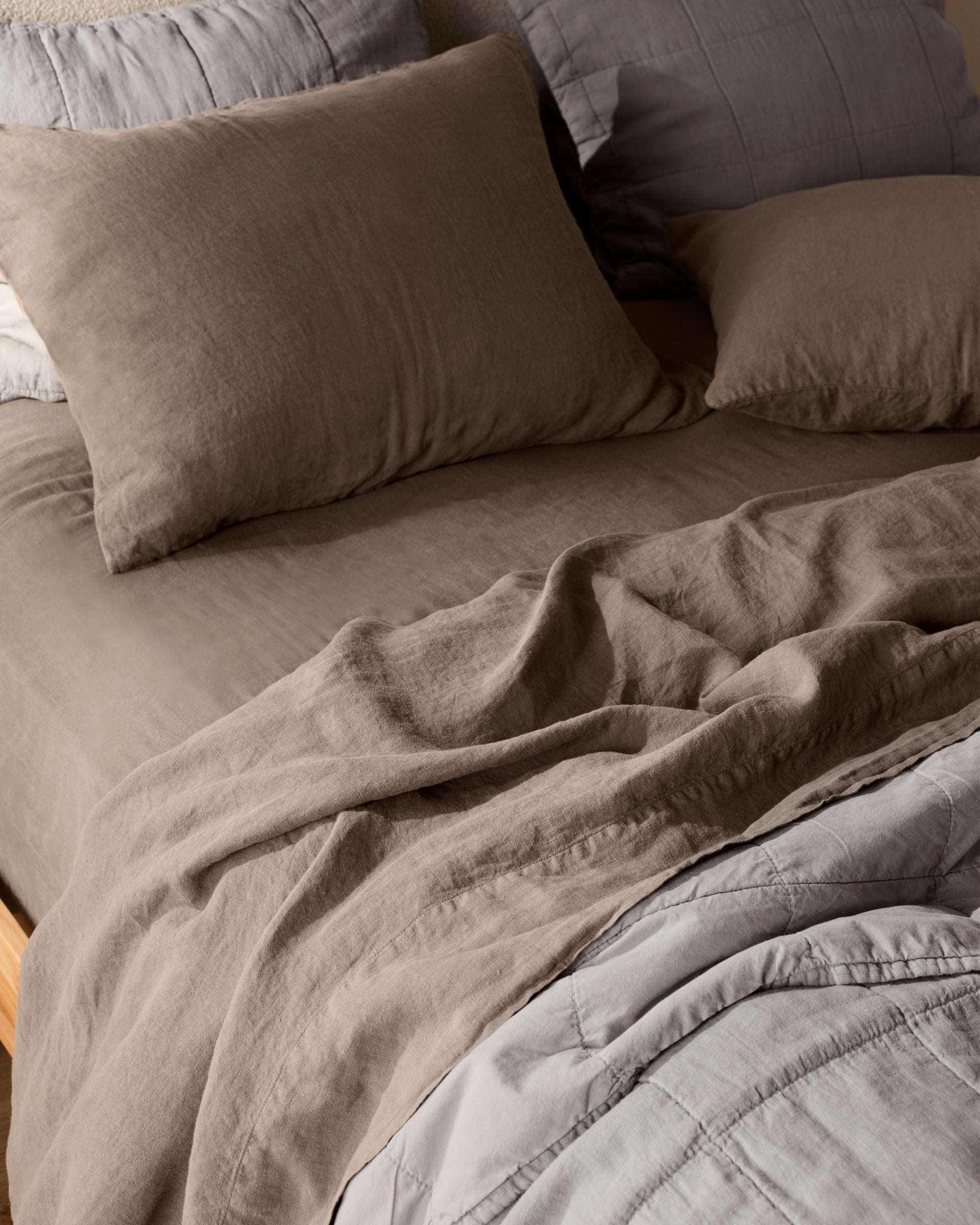 Linen Sheet Set - Warm Grey F/Q
