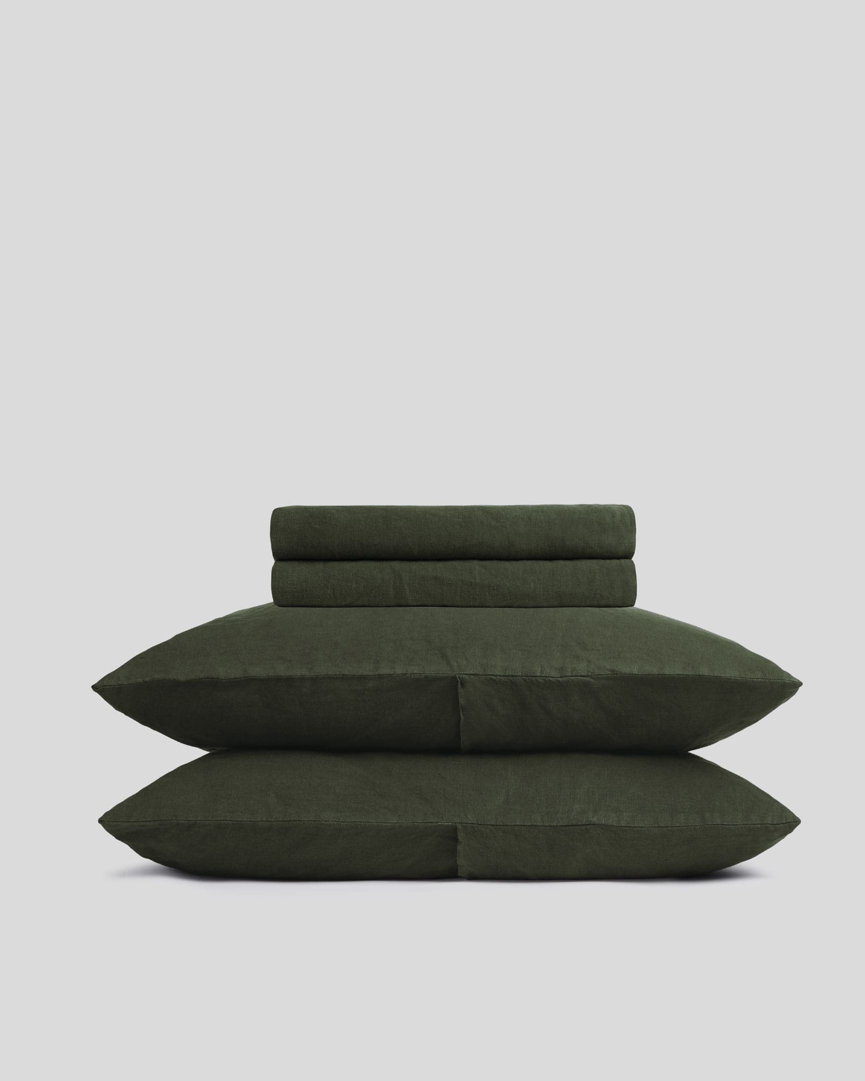 Linen Sheet Set - Evergreen F/Q