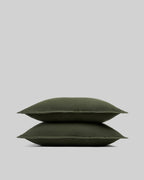 Linen Sham Set (Evergreen)