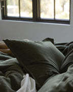 Linen Sham Set (Evergreen)