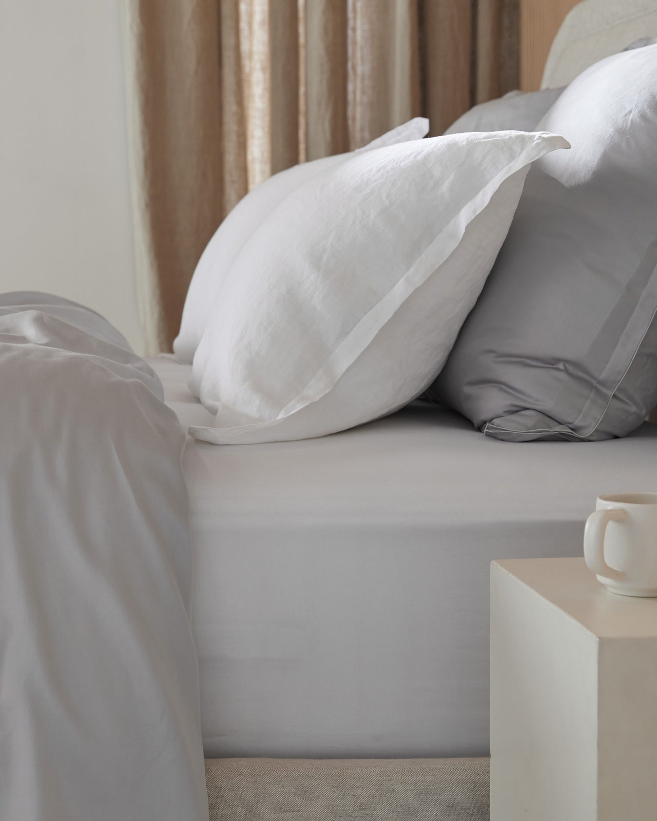 Linen Sham Set (White)
