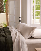 Linen Sheet Set - Bone F/Q
