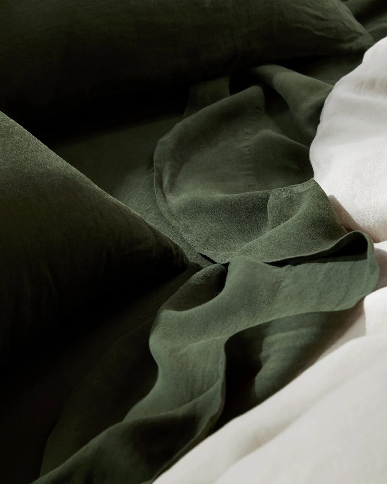 Linen Sheet Set - Evergreen F/Q