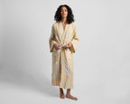 Linen Stripe Robe - FINAL SALE (Natural and Yellow)