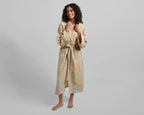 Linen Stripe Robe - FINAL SALE (Natural and Yellow)