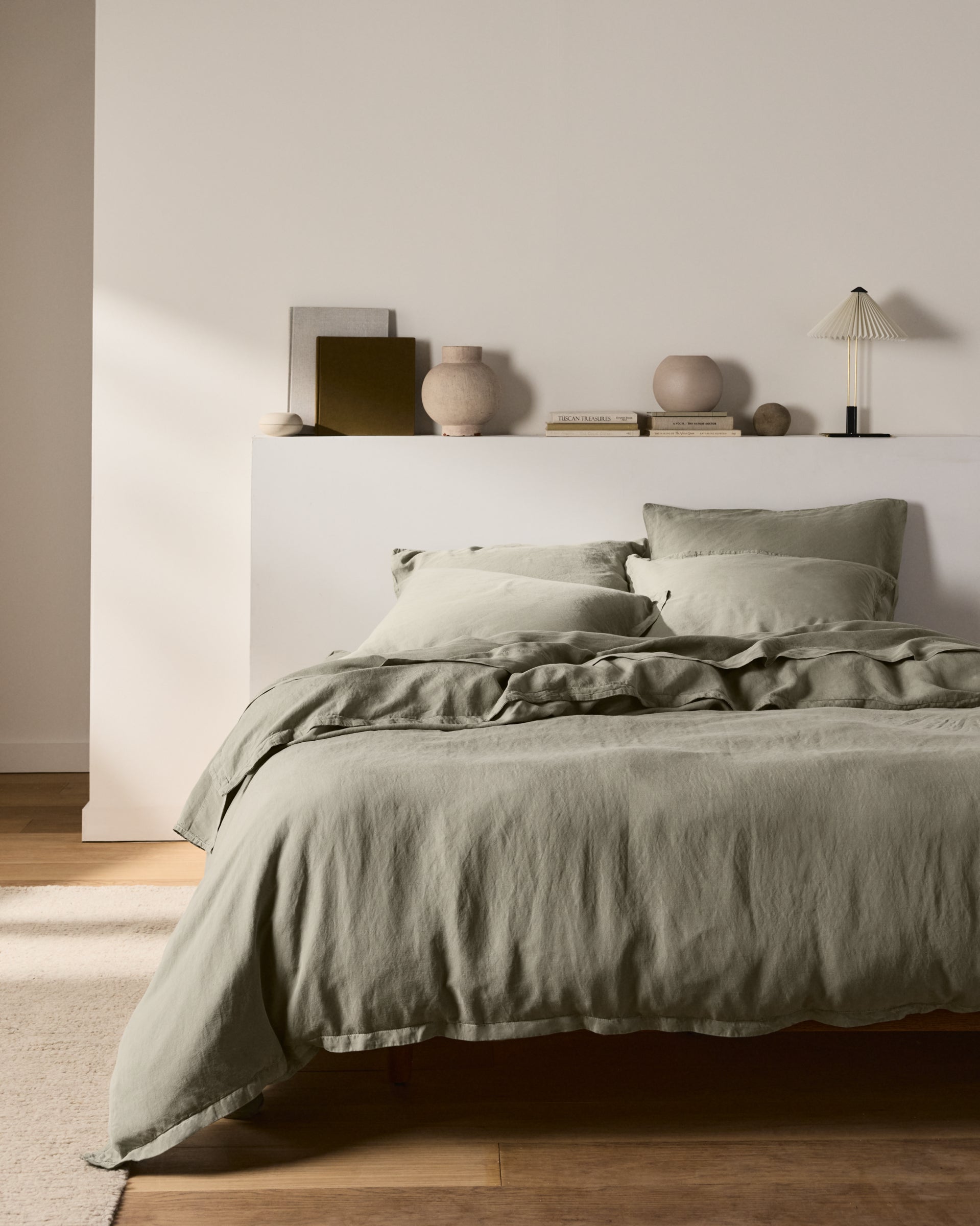 Linen Tencel Sheet Set - Moss F/Q
