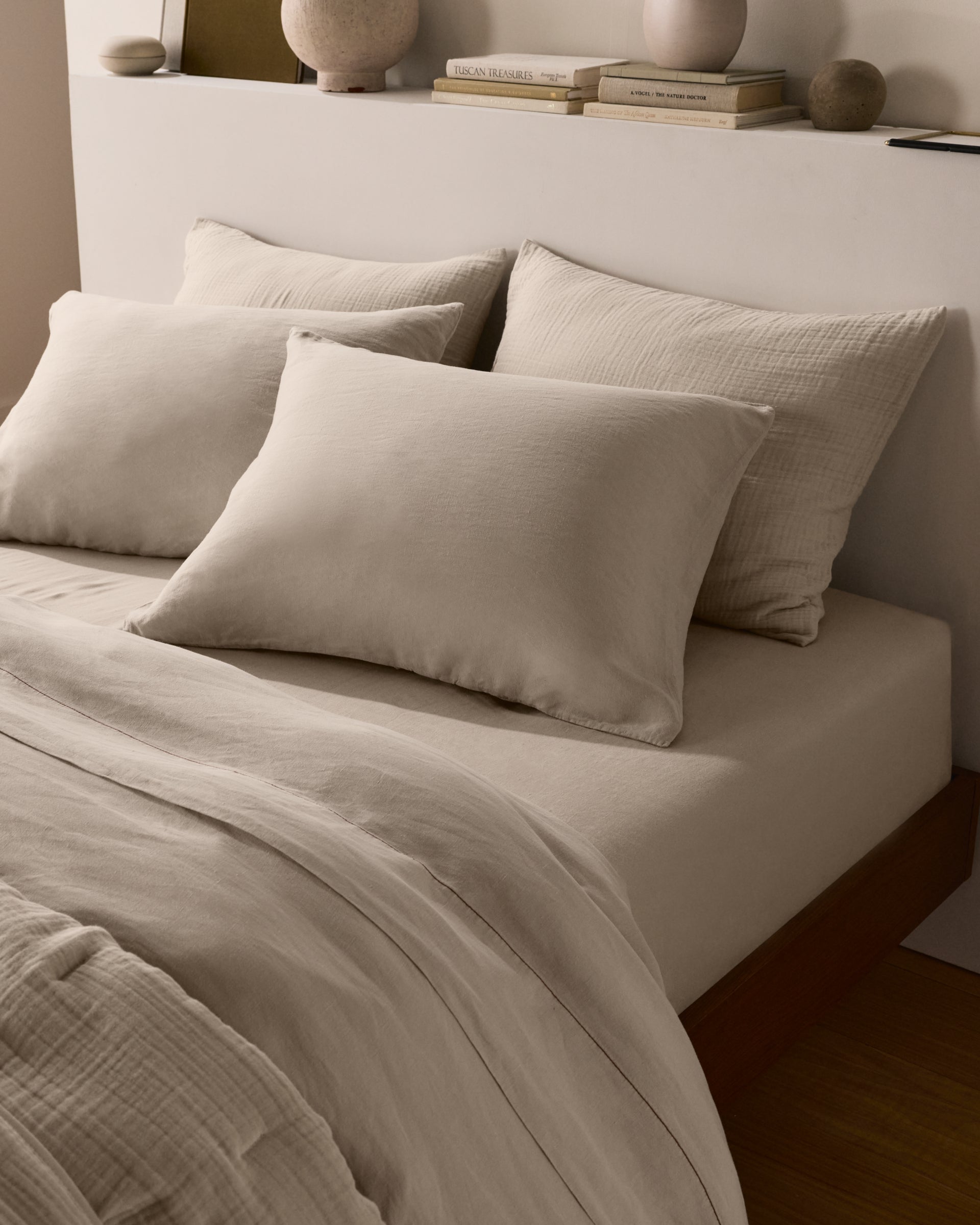 Linen Tencel Sheet Set - Bone F/Q