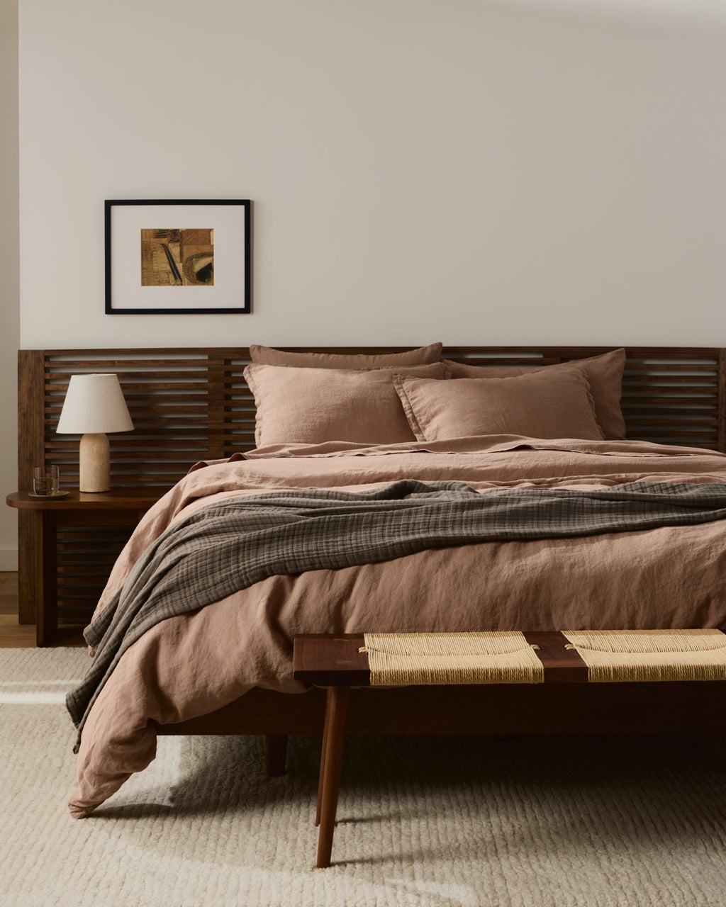 Linen Duvet Cover Set - Adobe K/CK