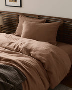 Linen Duvet Cover Set - Adobe K/CK