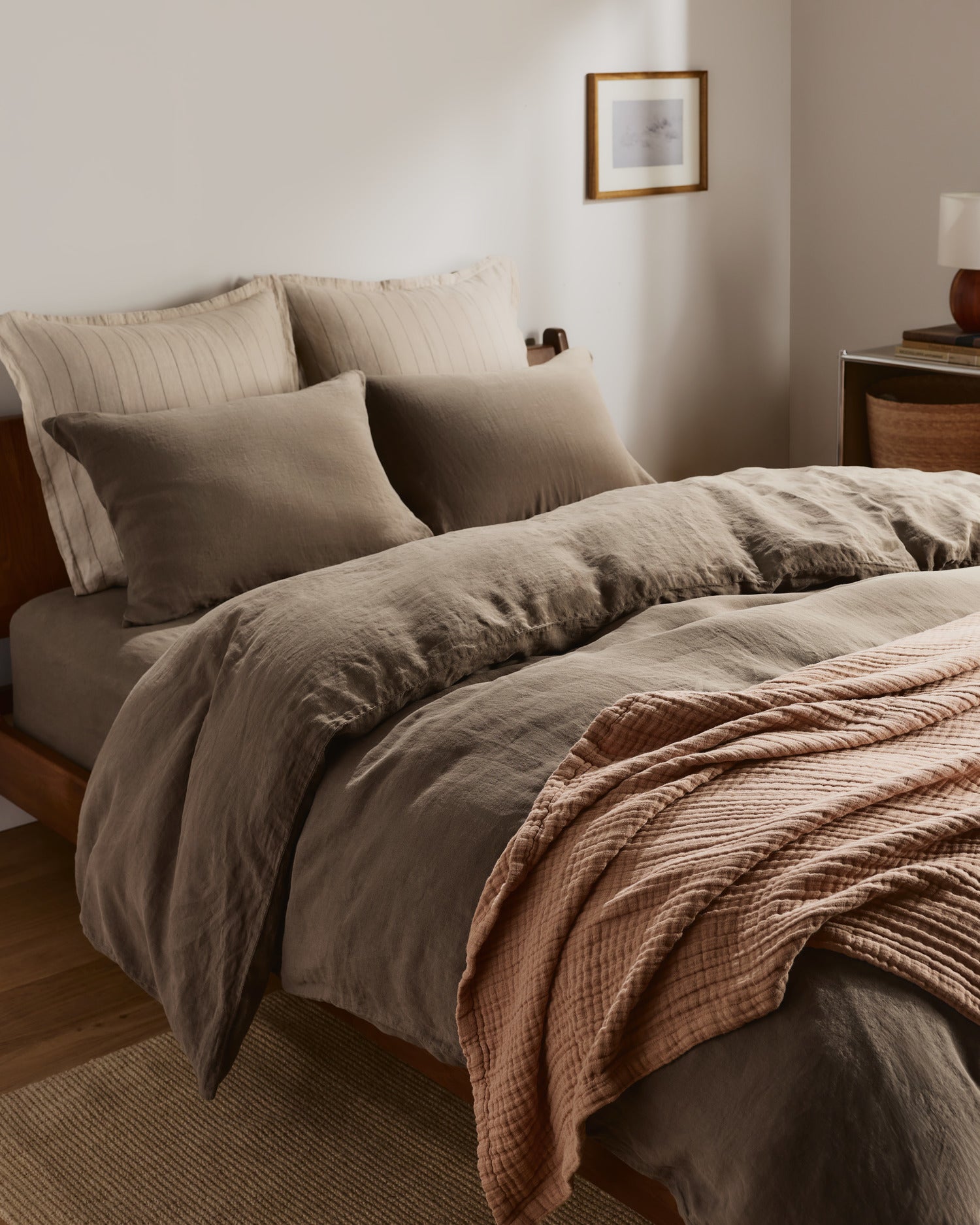 Cloud Linen Gauze Throw (Adobe)