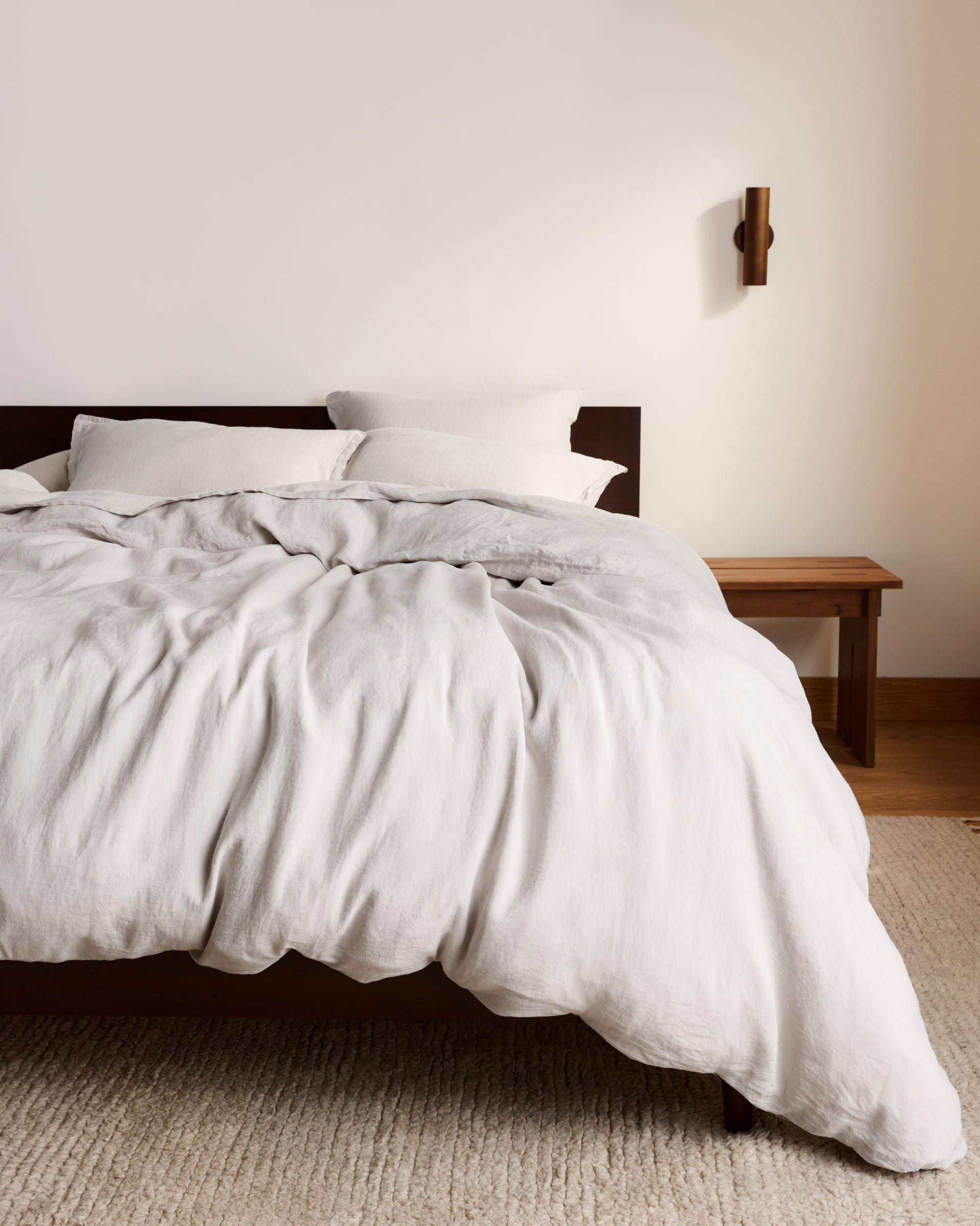 Linen Sheet Set - Dove F/Q