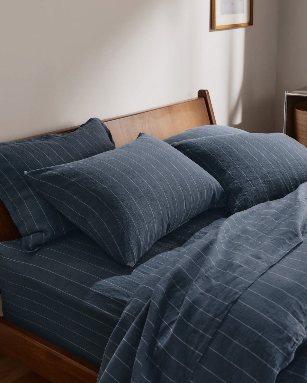 Linen Sheet Set - Dusk Stripe F/Q