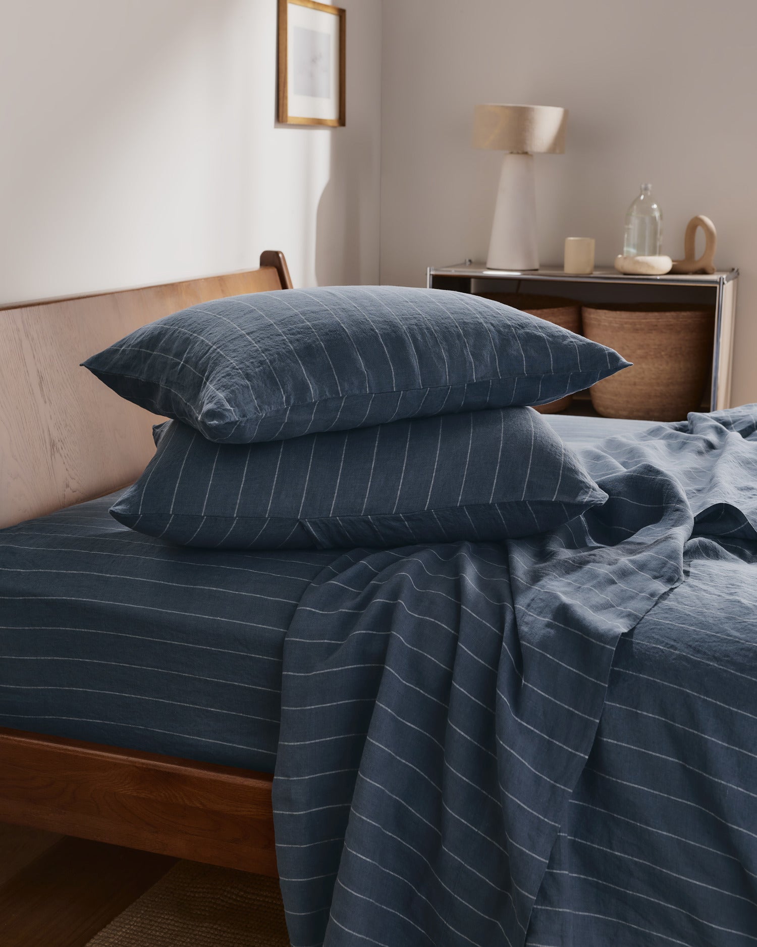 Linen Sheet Set - Dusk Stripe F/Q