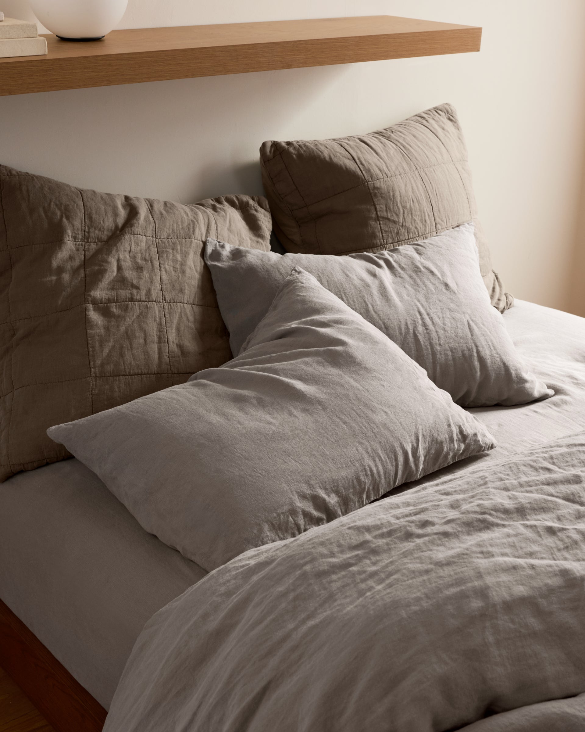 Linen Sheet Set - Pebble F/Q