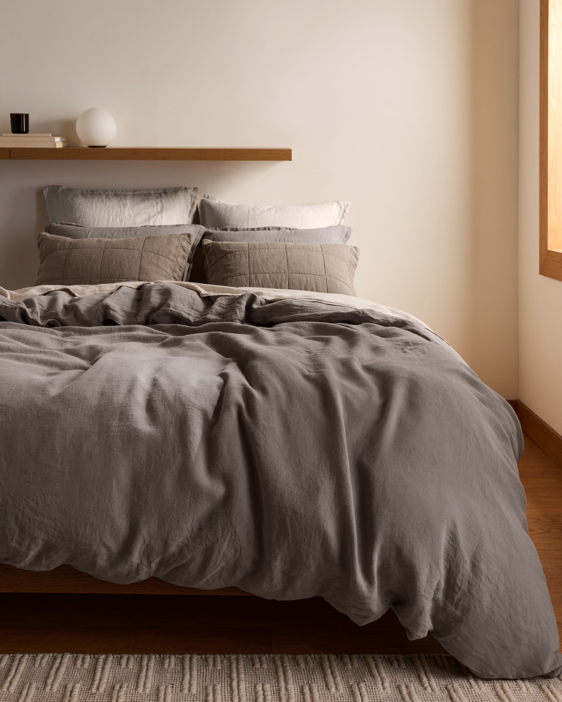 Linen Duvet Cover (Pebble)