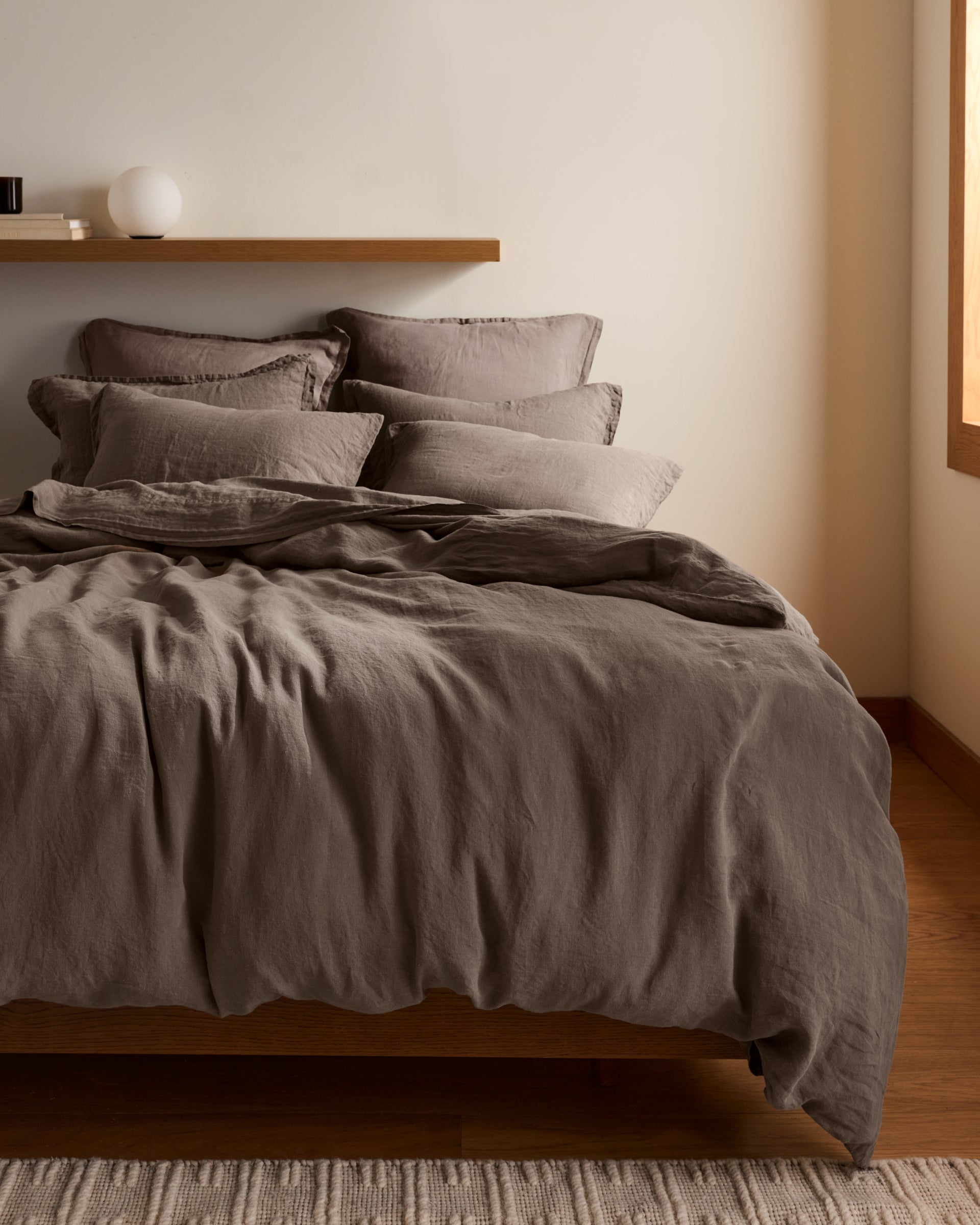 Linen Sheet Set - Warm Grey F/Q