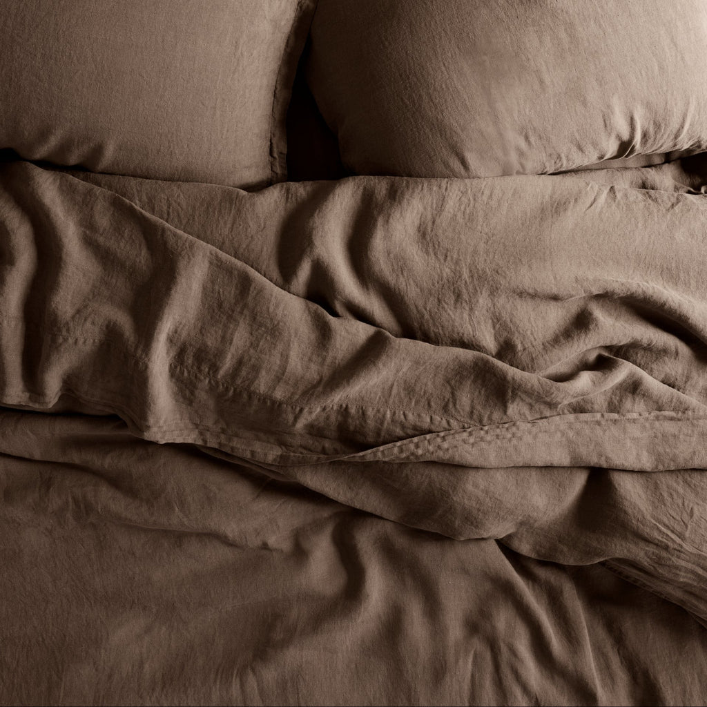 Linen Duvet Cover (Warm Grey)