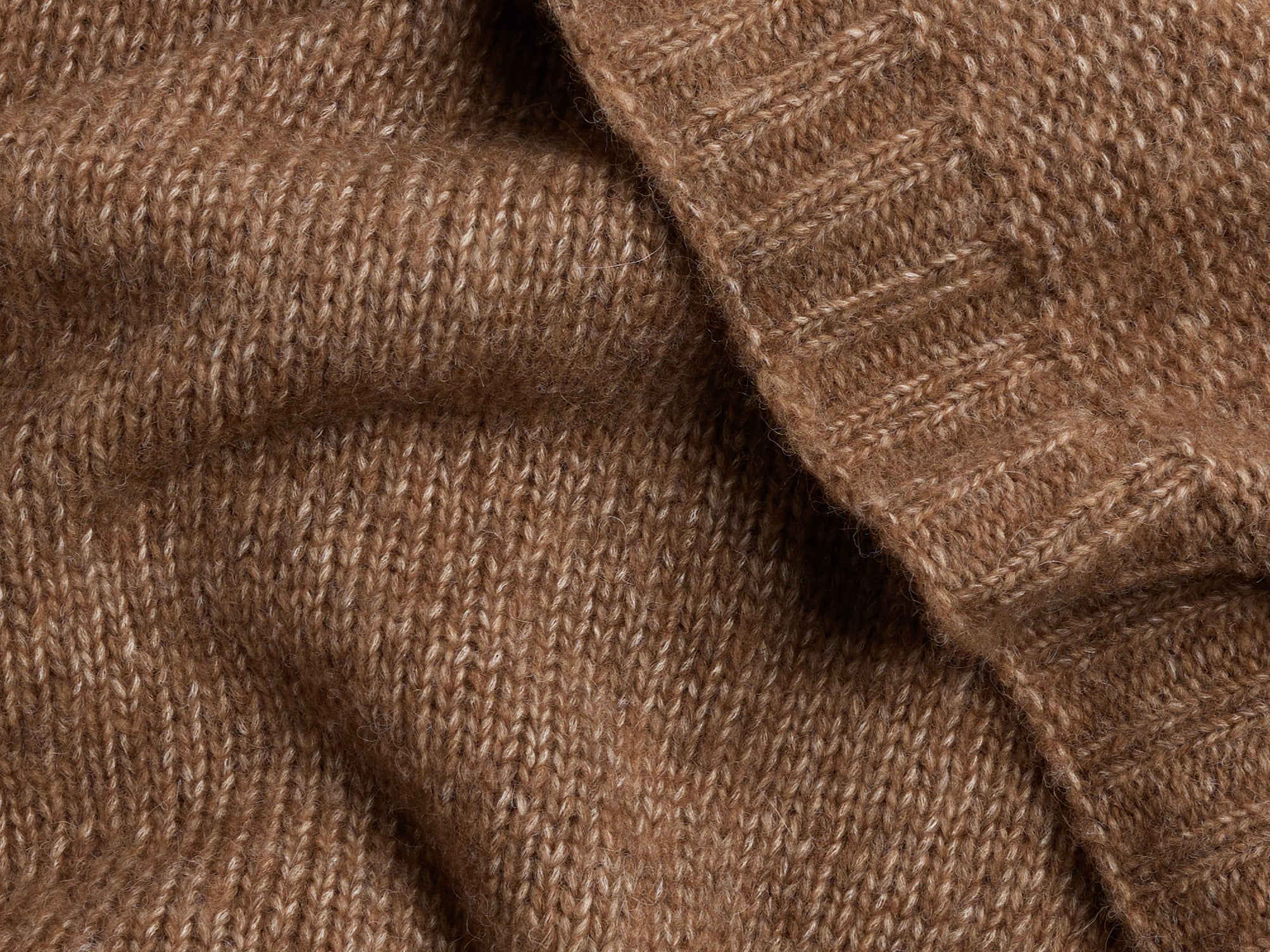 Natural Alpaca Throw - FINAL SALE (Tobacco)