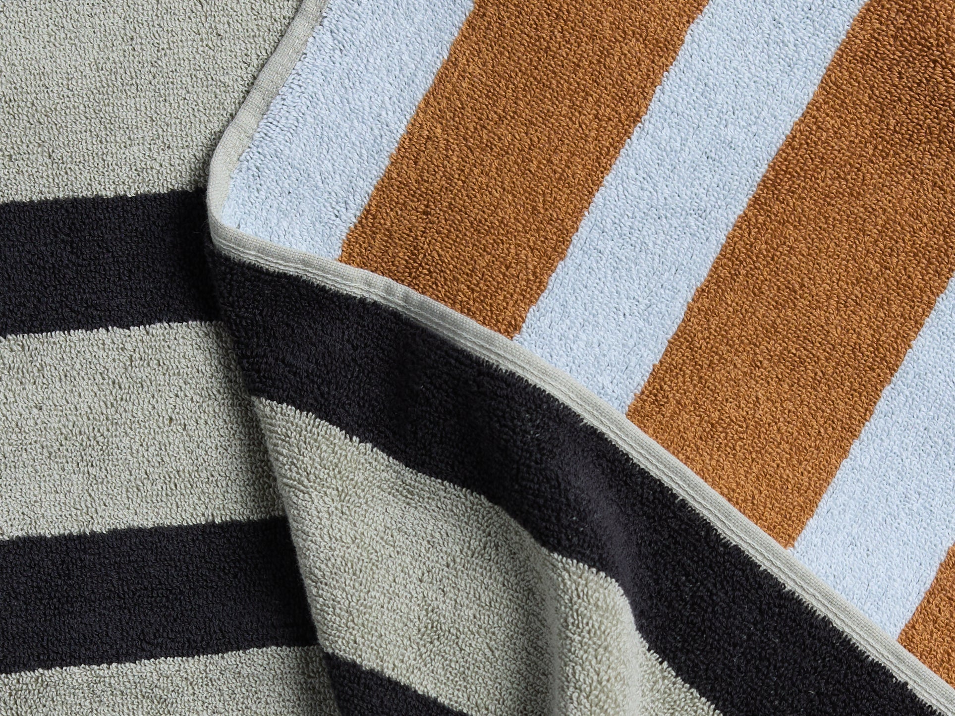 Organic Cabana Beach Towel - Sage and Honey