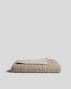Organic Channel Gauze Throw (Natural and Ivory)