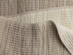 Organic Channel Gauze Throw (Natural and Ivory)
