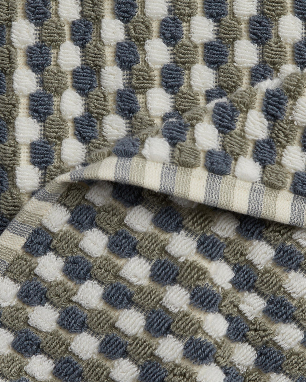 Organic Cotton Mosaic Towels (Moss and Dusk)