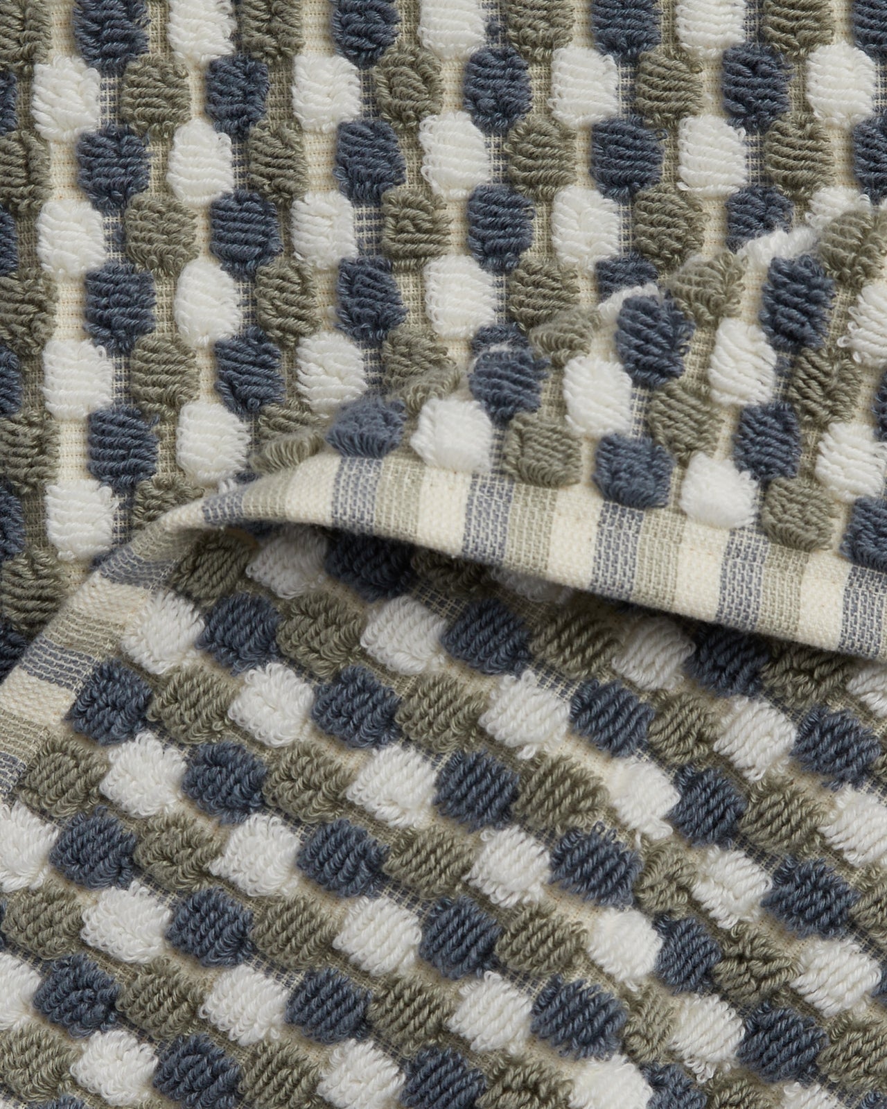 Organic Cotton Mosaic Towels (Moss and Dusk)