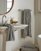 Organic Cotton Mosaic Towels (Moss and Dusk)