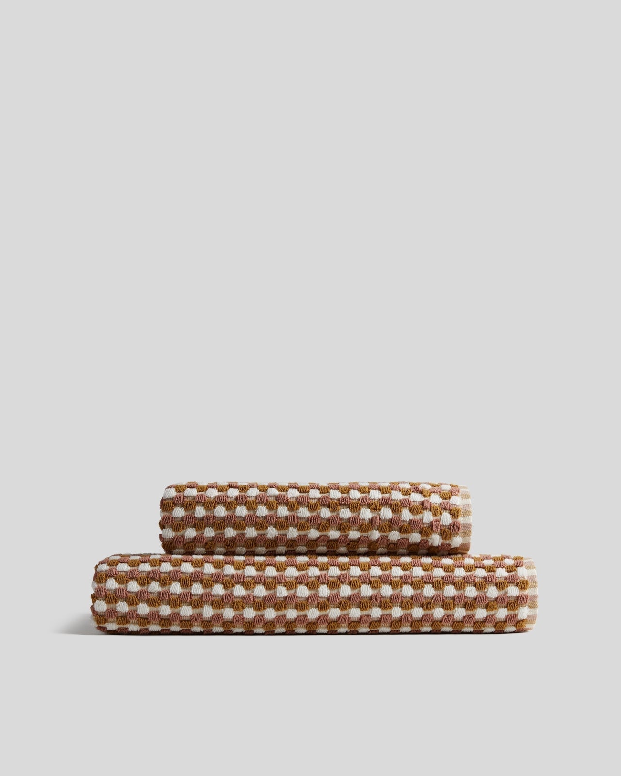 Organic Cotton Mosaic Towels (Ochre and Clay)