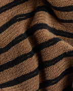 Organic Resort Stripe Towels (Camel with Soft Black)