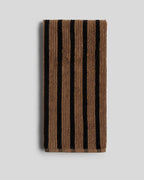 Organic Resort Stripe Towels (Camel with Soft Black)